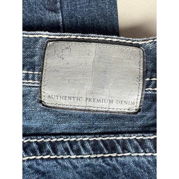 Faded Glory Jeans Size 36x32 Relaxed Straight Dark Wash Authentic Premium Denim - Picture 3 of 8